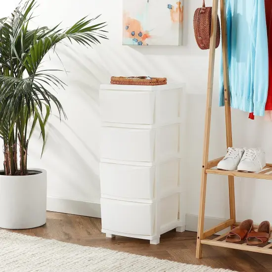 Plastic Drawer Storage Organizer, 4-Drawers {2}