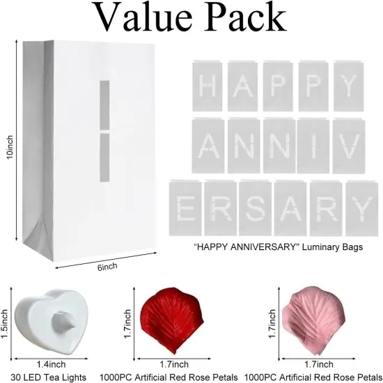 Happy Anniversary Decoration, Light Up Letters Luminaries Signs {2}