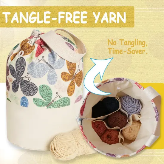 Portable Yarn Storage Bags - (Medium, Butterfly) {3}