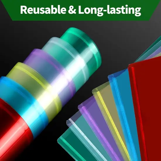 12 PCS A4 Plastic Envelopes with Snap Closure {3}