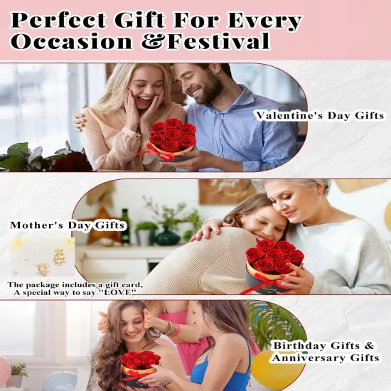 Forever Flowers Preserved Roses in a Box - 7 Preserved Flowers {4}