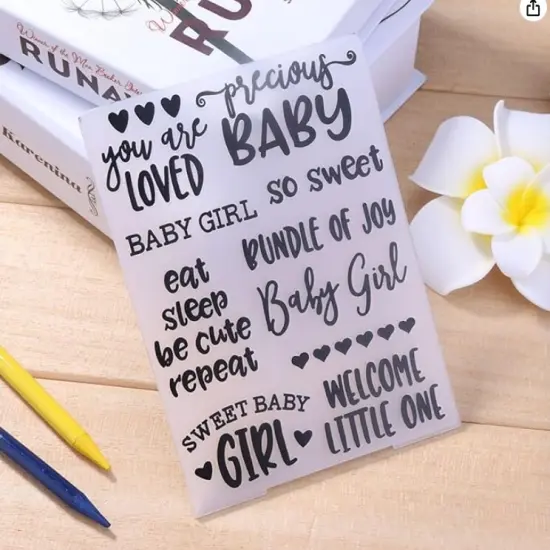 Plastic Embossing Folders Baby Girl {4}
