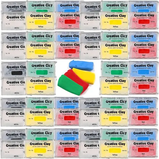 Creative Clay Bulk Pack - 80 Packs of 1oz air-Drying Clay for Kids, Adults, classrooms {1}