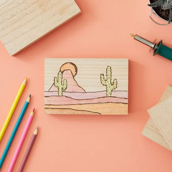 4 Pack Unfinished Wood Blocks for DIY {2}