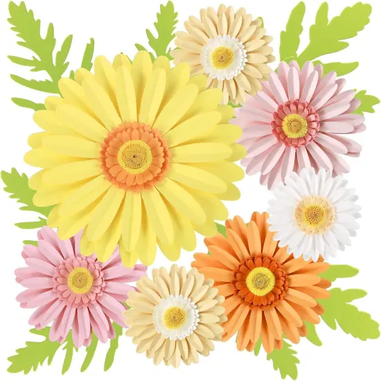 Spring Daisy Giant Paper Flower, 3D Large Flower Wall Decor, Artificial Flower for Backdrop Decoration {1}