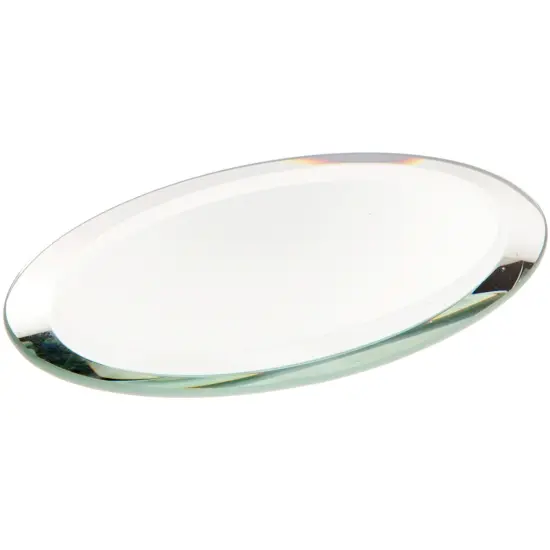 Plymor 2" x 3" Oval, 3mm Thick Beveled Glass Mirror {1}