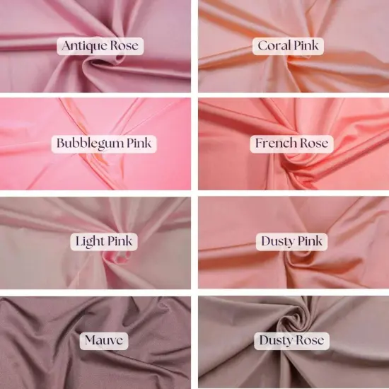 1 Yard Shiny Milliskin Nylon Spandex 4 Way Stretch Fabric Antique Rose for Projects 60" Width {1}