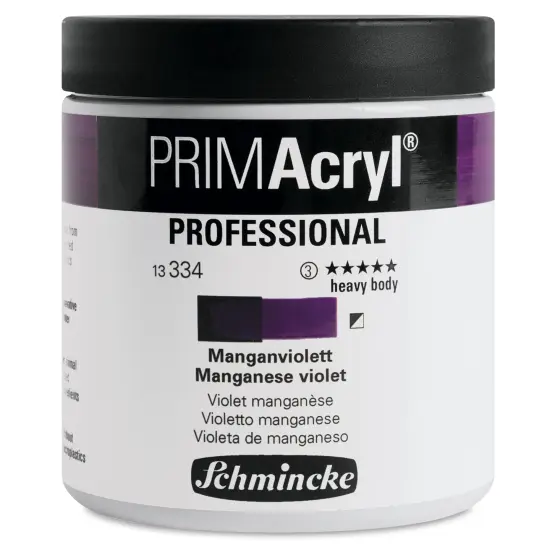 Schmincke Primacryl Professional Acrylic Paint - Manganese Violet, 237 ml Jar {1}