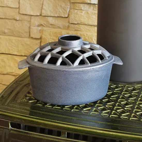 Flat Black Porcelain Lattice Top Steamer {4}