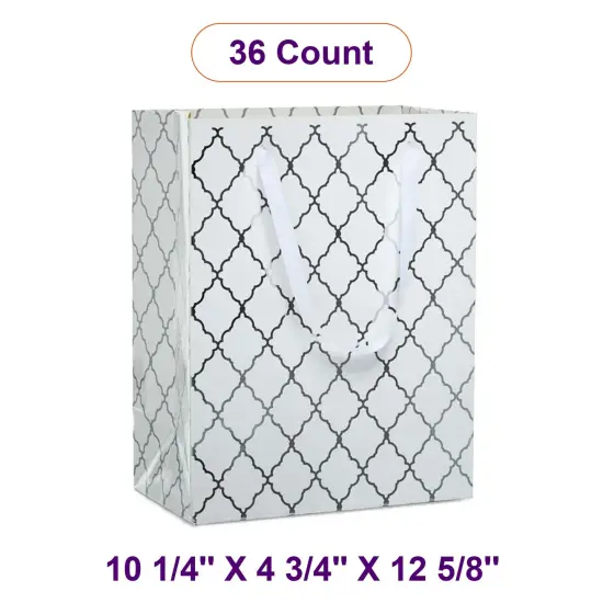 Red & Silver Diamond Grid Euro Tote 10.1/4"x 4.3/4" x 12.5/8" Elegant {1}