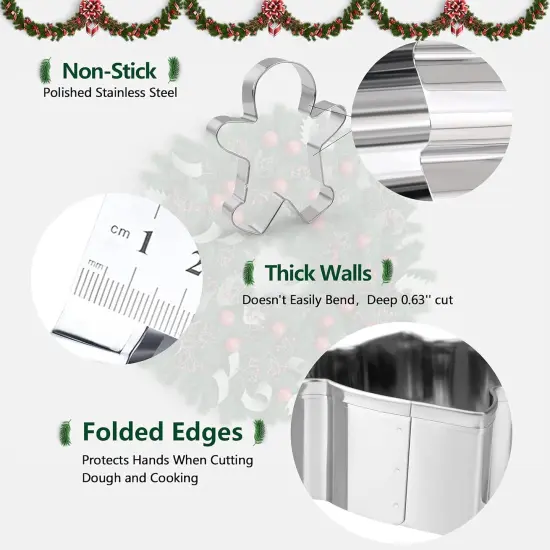 6-Piece Gingerbread Man Cutter Set - Family Boy & Girl Shapes {2}