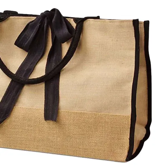 Jute Blend Tote Bag 17.5" x 8.5" x 11.5" Stylish and Eco-Friendly {6}