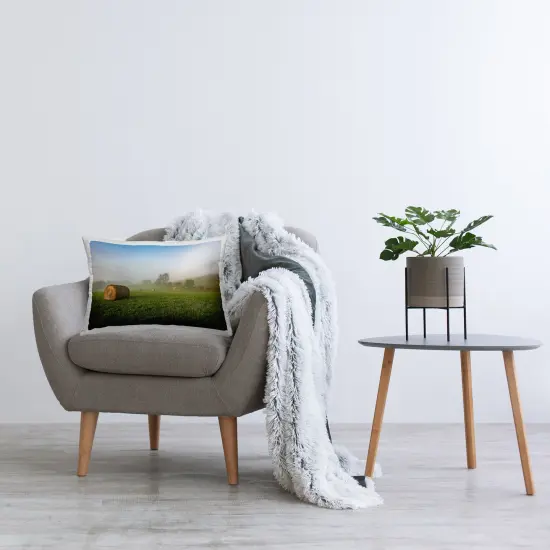 Hay Bales Country Horizon Decorative Printed Throw Pillow Design by Marty Hulsebos, 14 x 7 x 20 {2}