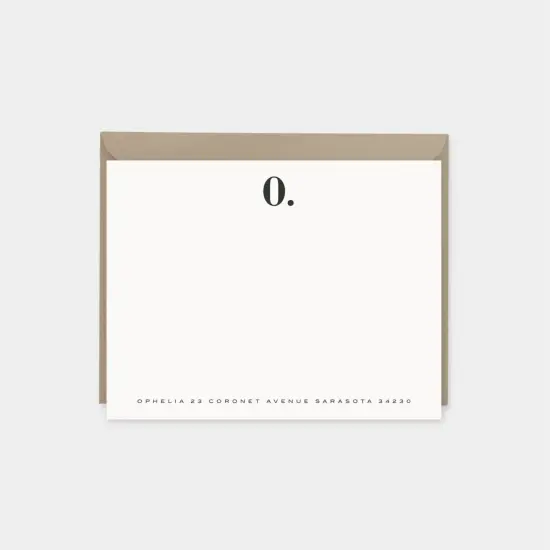 Elegant Modern Monogram Note Cards {1}