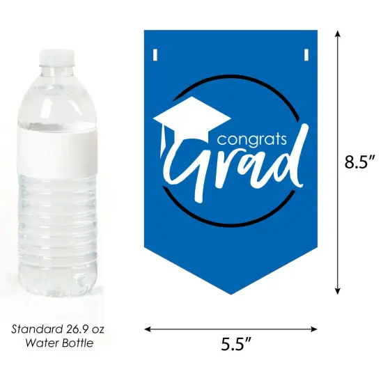 Big Dot of Happiness Blue Graduation Bunting Banner - Party Decorations - Congrats Grad 2025 {3}