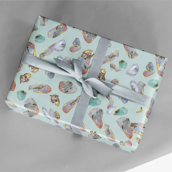 Gemology Mint Green Gift Wrap {1}