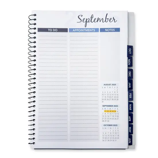 RE-FOCUS THE CREATIVE OFFICE 2025-2026 July through June Academic Calendar Planner &ndash; Weekly & Monthly Views with Time Slots | Durable & Portable Design White {5}