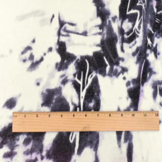 Purple-White-Multi Tie Dye Printed Stretch Rayon Brushed Jersey Knit Fabric By the Yard {4}