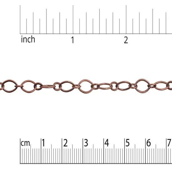 JewelrySupply Chain - 6mm Antique Copper Plated (Foot) {1}
