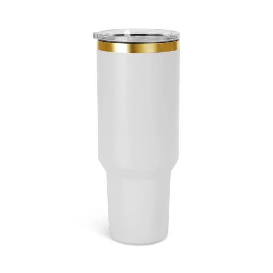 MakerFlo 40 oz Gold Electroplated Powder Coated Tumbler with Twist On Clear Slide Lid and Handle Sold Separately, Ideal for Craft and Personalization (Laser Engraving, UV DTF, Epoxy, and Vinyl) {4}