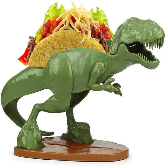 TACOsaurus Rex Sculpted Dinosaur Taco & Snack Holder {1}