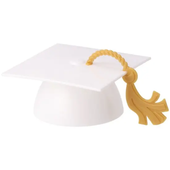 White Grad Cap With Tassel Layon {1}