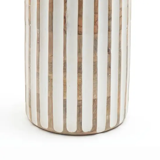 Handcrafted Decorative Wood Vase &ndash; Rustic Accent Vase for Shelf, Table, or Entryway Decor {3}