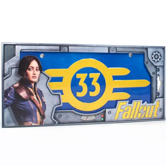 Doctor Collector: Fallout: License Plate - Vault 33 - Officially Licensed Based On The Hit Series, Collectible Memorabilia Decor, 13.19 x 6.3" {1}