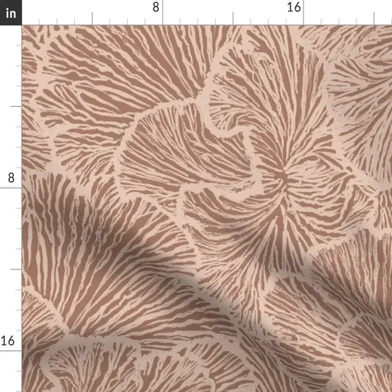 Various Fabrics by the Yard or Fat Quarter Coastal Maximalism Earth Tone Neutral Monochromatic Nature Fungi Beachy Coastal Brown Pink Ocean Abstract Custom Printed Fabric by Spoonflower {2}
