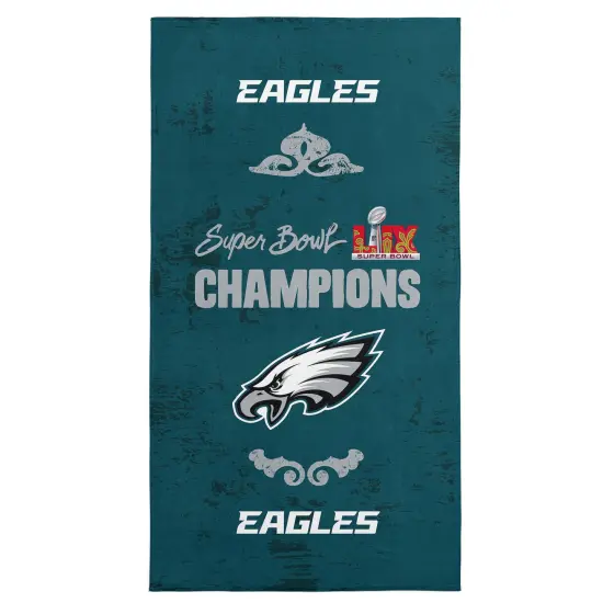 NFL Philadelphia Eagles 2025 Super Bowl LIX Gumbo Beach Towel 30X60 Inches {1}