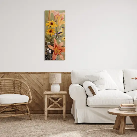 Stupell Industries Among the Flowers Bird Canvas Wall Art Design by Rod Lawrence {2}