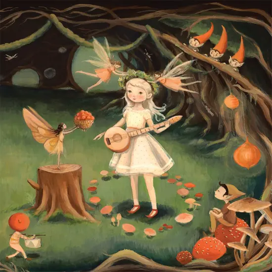 New York Puzzle Company Enchanted Glen 500 Piece Piece Jigsaw Puzzle {3}