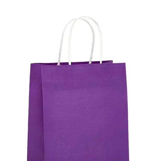 Spacious Matte Shopping Bag with White Interior 6" x 3 1/4" x 8 3/8" {3}