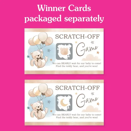 Big Dot of Happiness We Can Bearly Wait - Teddy Bear Baby Shower Game Scratch Off Cards - 22 Count {4}