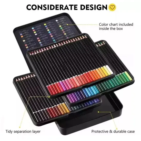 Kitcheniva 72 Pack Premier Colored Pencils Drawing Art Tools Kit {2}