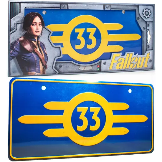 Doctor Collector: Fallout: License Plate - Vault 33 - Officially Licensed Based On The Hit Series, Collectible Memorabilia Decor, 13.19 x 6.3" {7}