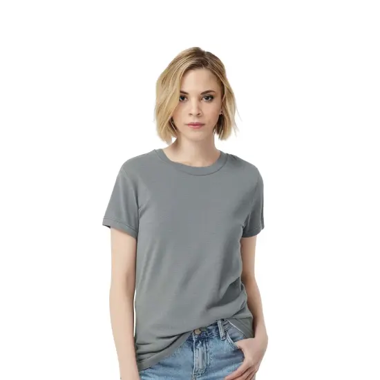 Gildan&reg; Softstyle Women's CVC Crewneck Short Sleeve T-Shirt Gunmetal {1}