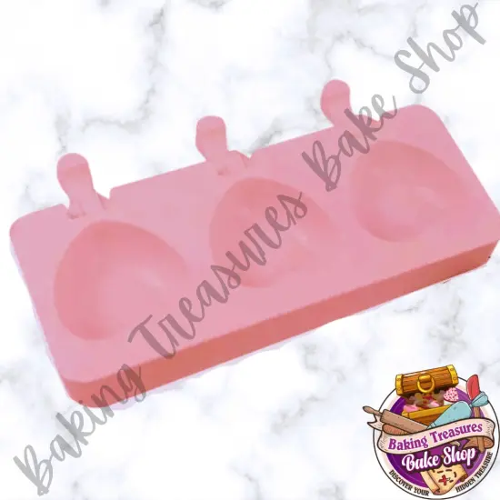 Three Rounded Hearts Cakesicle Mold {1}