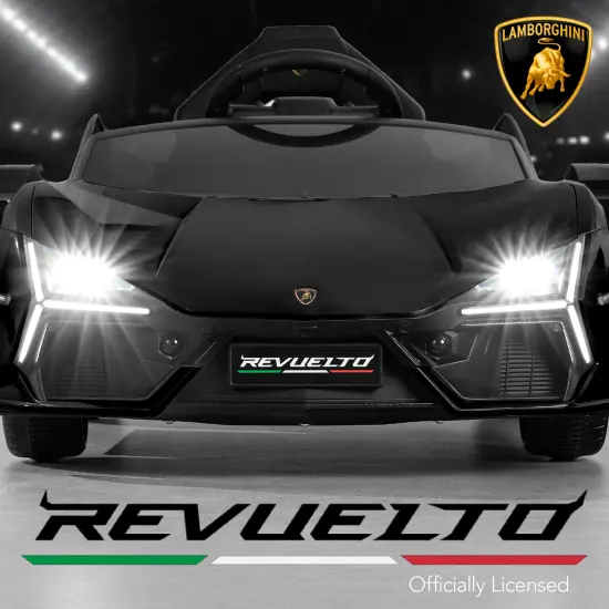 Best Choice Products Kids 12V Ride-On Car Officially Licensed Lamborghini Revuelto w/ Remote, LED Lights Black {3}