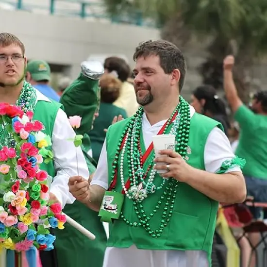 St Patricks Day Beads Necklace Bulk (72 Pack) Green Beads - St. Patrick's Day Gifts for Kids, 33" 7mm Kids Party Favor Supplies Costume Accessories by 4E's Novelty {3}