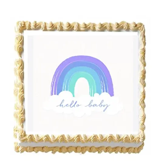 Hello Baby shower Edible Cake Topper {1}
