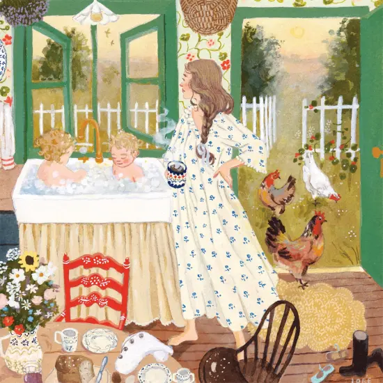 New York Puzzle Company Up with the Lark 500 Piece Piece Jigsaw Puzzle {3}