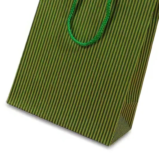 Wide Pinstripe Paper Euro Totes 6 1/4'' X 3 1/2'' X 8 1/2'' Trendy {5}