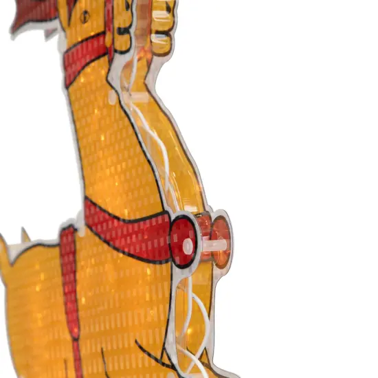 Northlight Lighted Reindeer Window Silhouette Christmas Decoration - 18" Yellow {7}
