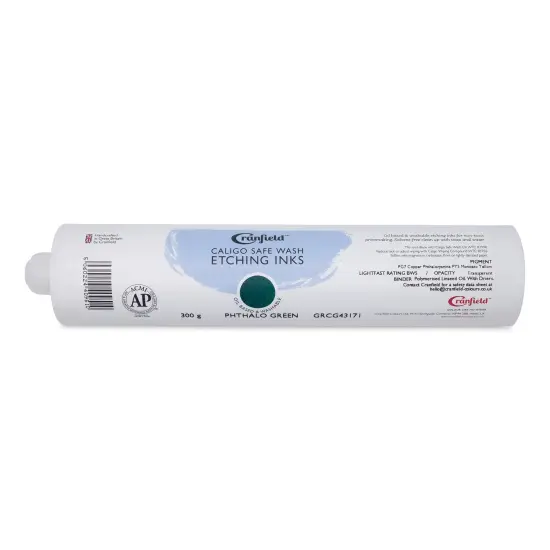 Cranfield Caligo Safe Wash Etching Ink Cartridge - Phthalo Green, 300 g {1}