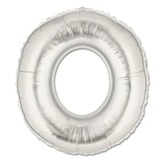 LETTER O FOIL BALLOON Metallic Silver {1}