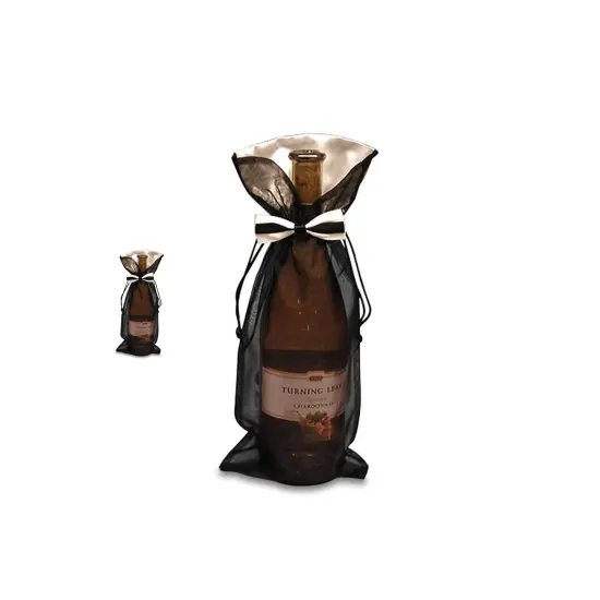 Stylish Bow Tie Organza Wine Bag 6" x 14" {5}