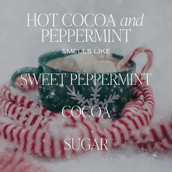 HOT COCOA AND PEPPERMINT SOY CANDLE {2}