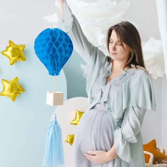 BLUE HONEYCOMB HOT AIR BALLOON {2}