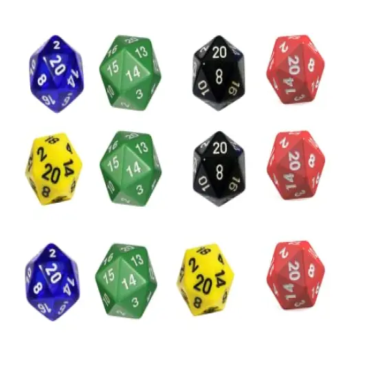 D2 dice edible Cupcake toppers Set of 12 {1}